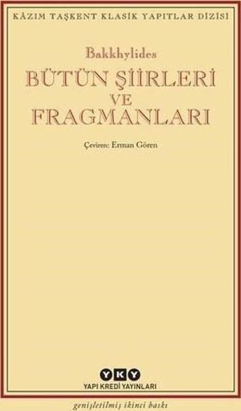 Bakkhylides Bütün Şiirleri ve Fragmanları - Yapı Kredi Yayınları