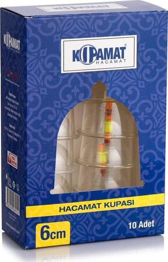 Kupamat Hacamat Masaj Kupası 6 Numara (10 KUTU) 100 Adet (Pompa İçermez)