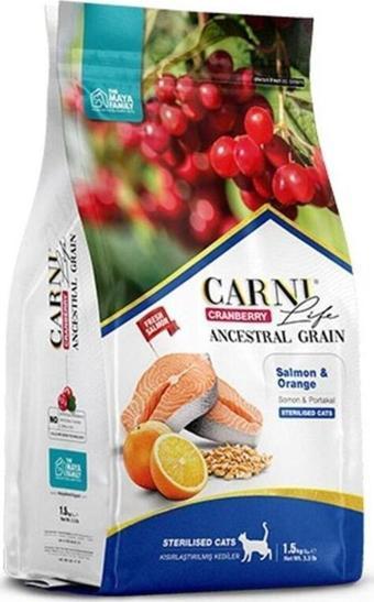 CARNİ LİFE Carni Life Cranberry Somon ve Portakallı Steril Kedi Maması 1.5 Kg