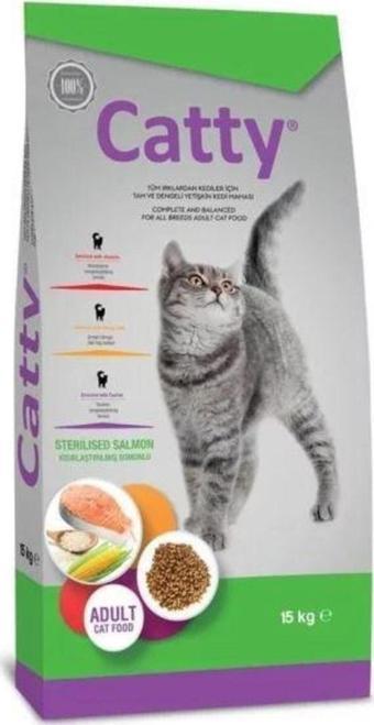 Catty Cat Kısırlaştırılmış Somonlu 15 kg Kedi Maması