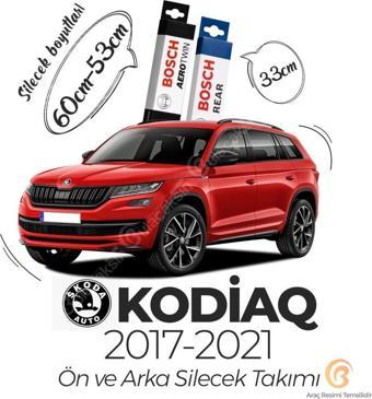 Skoda Kodiaq Ön Arka Silecek Seti (2017-2021) Bosch Aerotwin