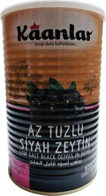 Kaanlar Az Tuzlu Siyah Zeytin Doğal Salamura 800 gr.