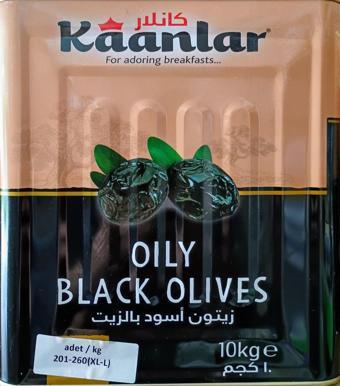 Kaanlar Doğal Yağlı Kuru Baskı Siyah Zeytin XL-L 10 Kg ( 201-260)