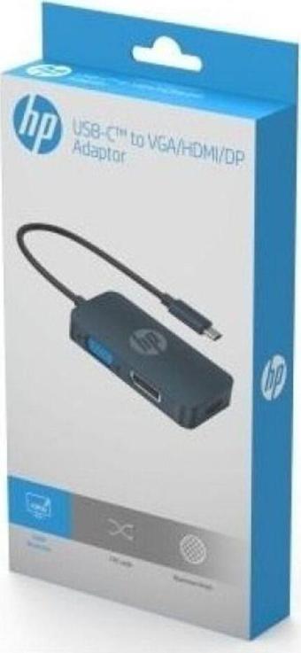 HP DHC-CT200 USB C To Hdmı+Vga+Dp Dönüştürücü Adaptör