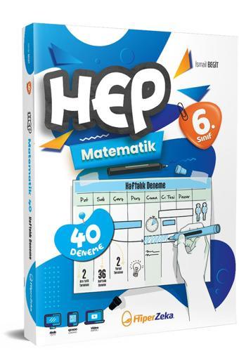 Hiper Zeka Yayınları 6. Sınıf Matematik Hep Haftalık Deneme Föyleri - Hiper Zeka