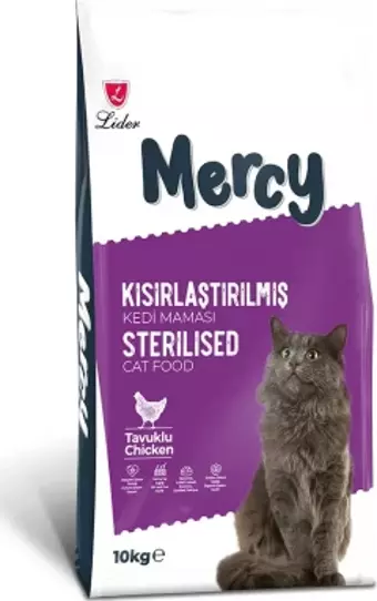 Mercy Tavuklu Kısırlaştırılmış Kedi Maması 10 Kg