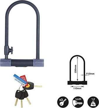 Yale Yüksek Güvenlikli U Bisiklet Kilidi - Yul2/13/230/1
