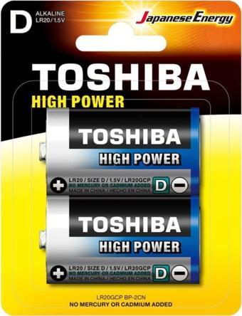 Teknohobi TOSHIBA LR20 HIGH POWER BÜYÜK PİL 2Lİ