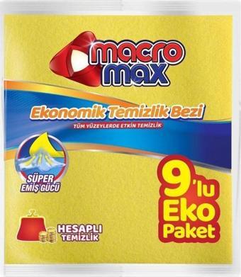 Macromax Ekonomik Temizlik Bezi 9'lu