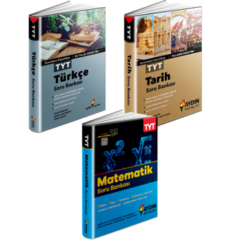 Aydın Yayınları    Tyt Türkçe & Tarih & Matematik Soru Bankası - Aydın Yayınları