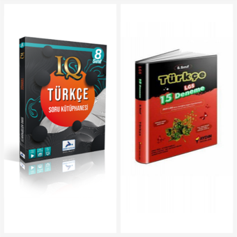 Paraf 8. Sınıf Iq Türkçe Soru Kütüphanesi & Aydın Lgs Türkçe 15 Deneme - Paraf Yayınları