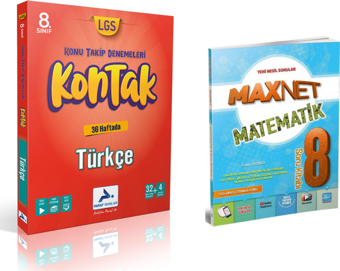 Paraf Yayınları 8.sınıf Kontak Türkçe Deneme &  8.sınıf Matematik Soru Kitabı - Paraf Yayınları