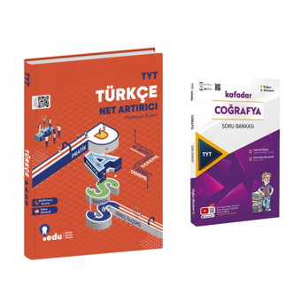 Edu Yayınları TYT Türkçe Net Artırıcı &  Kafadar TYT Coğrafya Soru Bank. - EDU Yayınları