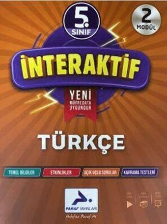 Paraf Yayınları  5.sınıf İnteraktif Türkçe - Paraf Yayınları