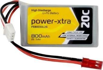 Power-Xtra PX800XXL 7.4V 2S1P 800 mAh (20C) Li-Polymer Pil