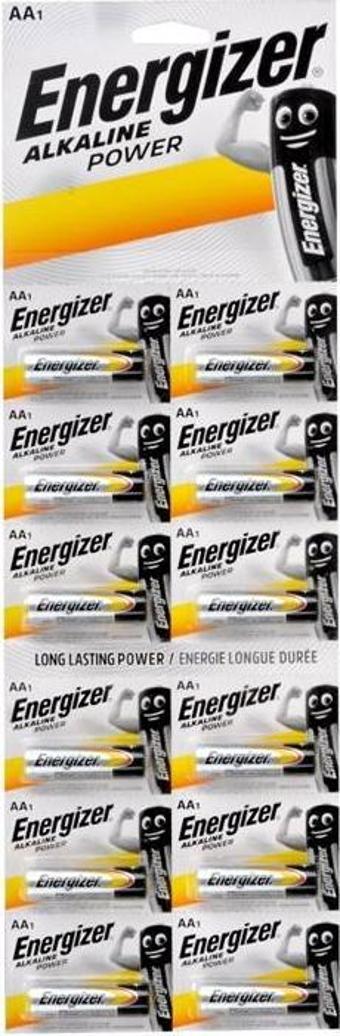 Energizer Power Alkalin AA Kalem Pil 12li Kartela