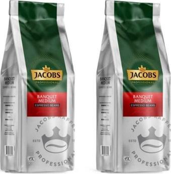 Jacobs Banquet Medium Espresso Beans Çekirdek Kahve 2 X 1 kg