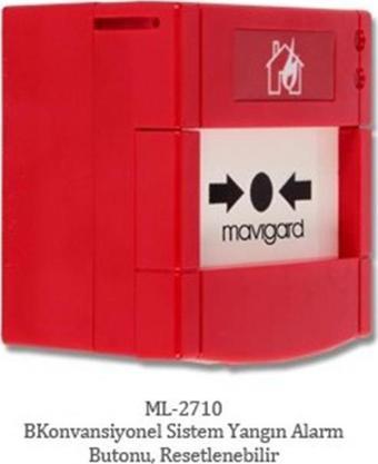 Mavigard ML-2710 Konvansyonel Yangın Alarm Butonu Restenebilir