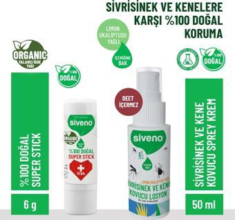 Siveno Sivrisinek Ve Kene Kovucu Sprey Krem 50 ml & Siveno %100 Doğal Super Stick 6 G Set