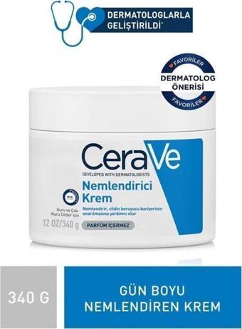 CeraVe Nemlendirici Yüz Ve Vücut Kremi-Kuru Ciltler İçin Seramid Ve Hyalüronik Asit İçerikli 340gr