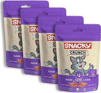 Snacky Crunch Kedi Ödül Maması - Hair & Skin Care - Tavuklu - 4'lü Paket