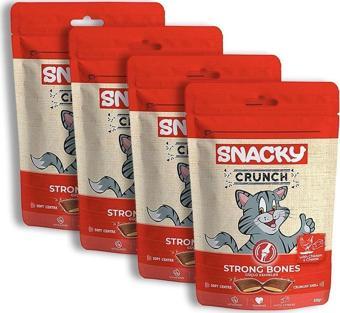 Snacky Crunch Kedi Ödül Maması - Strong Bones - Tavuklu Peynirli - 4'lü Paket