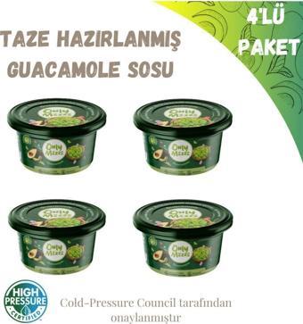 Only Fresh Avokado Guacamole Sosu Soğuk Sıkım Cold Pressed 800gr 4'lü Paket