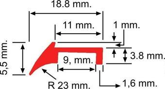 Contacall Cnc Tezgah Eksen Sıyırıcı Fitil Hareketli Eleman Fitili Kırmızı Renk 20 Metre Uzunluk CNC-06