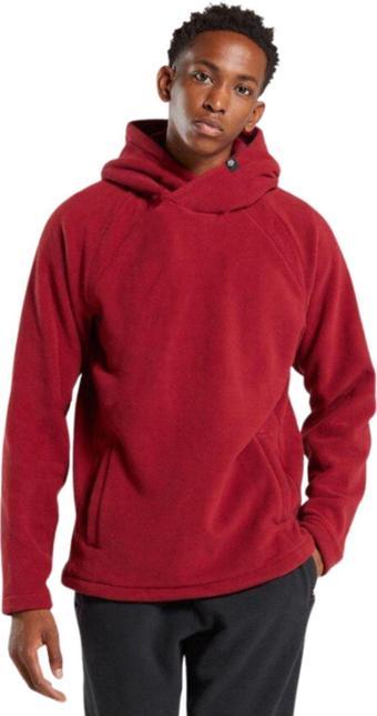 Genius Store Erkek Polar Kapüşonlu Outdoor Polar Tactical Flecee Polar-Londra Bordo 2Xl