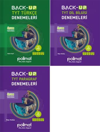 Polimat 2025 Tyt Türkçe + Paragraf + Dil Bilgisi Back-Up Denemeleri Seti 3 Kitap - Polimat Yayınları