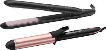 Babyliss C452E Rose Quartz 32MM Tong Saç Maşası ve ST241E Smooth Ceramic 230 Saç Düzleştirici Set