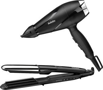 Babyliss Shine Pro 2200W Saç Kurutma Makinesi ve Steam Mist Buharlı Saç Düzleştirici Set