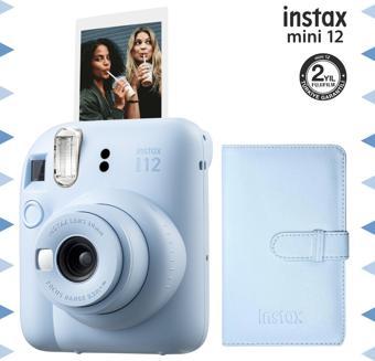 Instax mini 12 Mavi Fotoğraf Makinesi ve 96'lı Laporta Albüm Seti