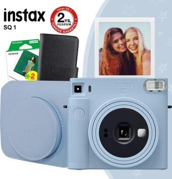 Instax SQ1 Buz Mavi Fotoğraf Makinesi ve Hediye Seti 1