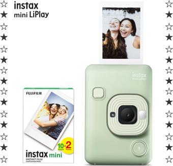 Instax mini LiPlay Hybrid Matcha Green Fotoğraf Makinesi 20'li Film