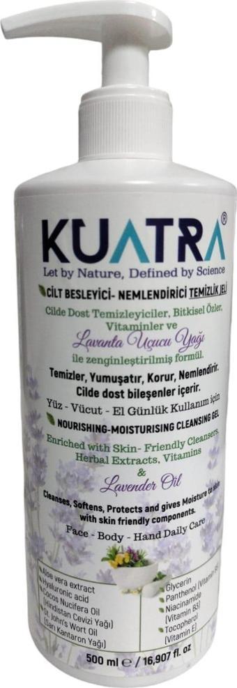 Kuatra Nemlendirici Besleyici Temizlik Jeli (Tıbbi Lavanta (Lavandula Angustifolia) uçucu yağı içeren) 500ml