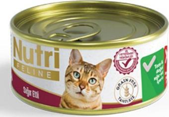 Nutri Feline Yavru Kedi Konservesi Sığır Etli ve Zeytinli 85 gr x 24 Adet