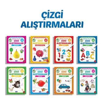 Çizgi Alıştırmaları Seti - 8 Kitap Takım - Parıltı Yayınları