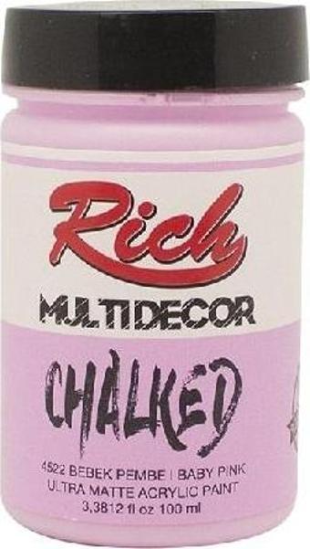 Rıch Chalked Akr. Boya 100 Cc 4522 Bebek Pembe
