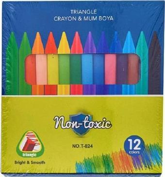 Trix 12 Renk Crayon Mum Boya T-824
