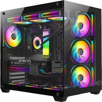 Gametech Prime V2 Tuş Kontrollü RGB 7x120mm Fan Gaming Bilgisayar Kasası