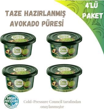 Only Fresh Avokado Püresi Soğuk Sıkım Cold Pressed 800gr 4 lü Paket