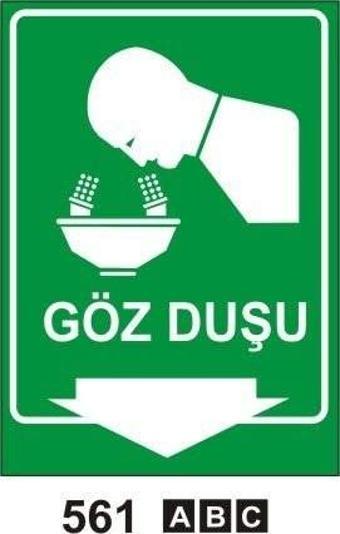 Göz Duşu Uyarı Levhası