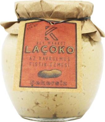 Laçoko 350 Gram Şekersiz, Katkısız, Glutensiz, Vegan, Doğal Az Kavrulmuş (Çiğ) Yer Fıstığı Ezmesi