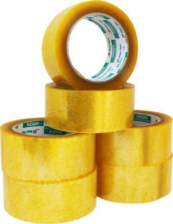 Nuga 6 Adet Şeffaf Koli Bandı 45 Mm x 100 Metre 38 Mikron Akrilik (6 Adet)