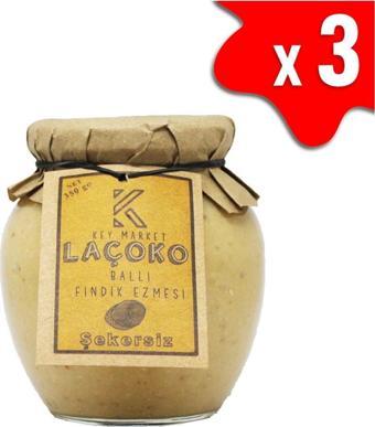 Laçoko 1050 Gram Şekersiz, Katkısız, Glutensiz, Doğal Ballı Fındık Ezmesi