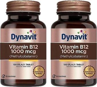 Dynavit Vitamin B12 1000 mcg 100 Tablet 2 Adet