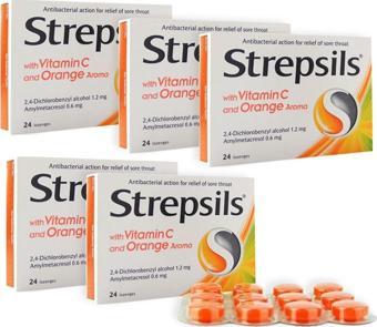 Strepsils Portakal & C Vitamini Aromalı 24 Pastil 5 ADET