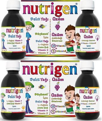 Nutrigen Balık Yağı 200 ml + Üzüm Çekirdeği Ekstresi 200 ml (2'şer Adet)