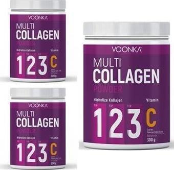 Voonka Multi Collagen Powder 300 Gr 3 Adet PARKFARMA587